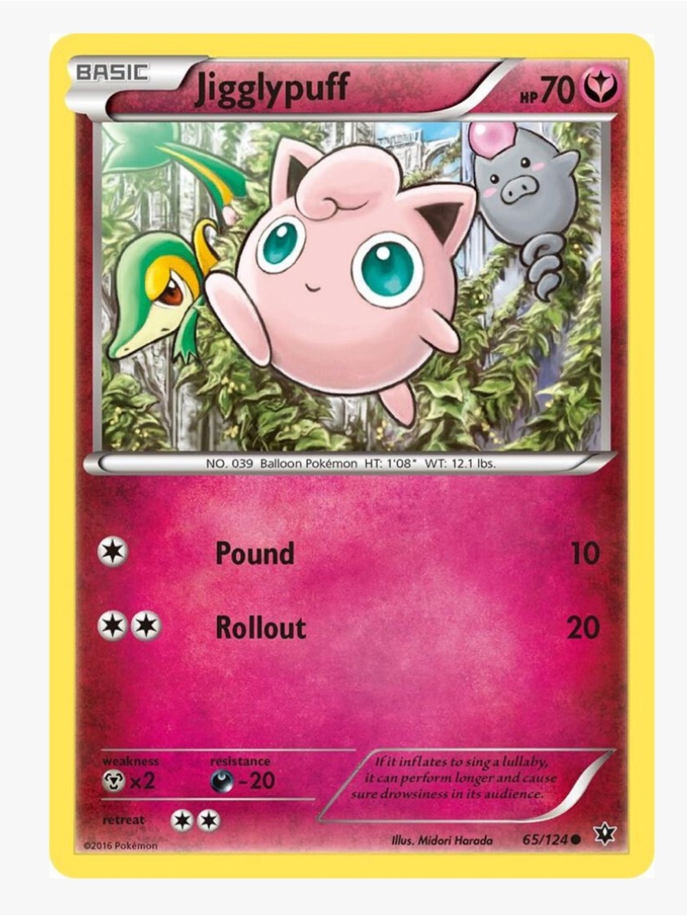 Jigglypuff XY Fates Collide Pokemon Trading Card